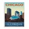 Stupell Industries Chicago Bean Landmark Framed Giclee Design by Victoria Barnes